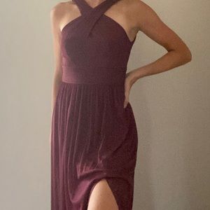 David’s Bridal Maroon Bridesmaids Dress